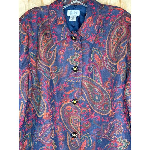 BFA Classics Tapestry Paisley Vintage NWT Button Lined Jacket Women Size 2X - Picture 4 of 6